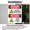 Signmission Electric Meter Room No Storage Bilingual Danger Sign, Vinyl Decal, 7in W x 10in L, 2PK OS-2PACK-DS-D-710-VS-1192 - alternate 4